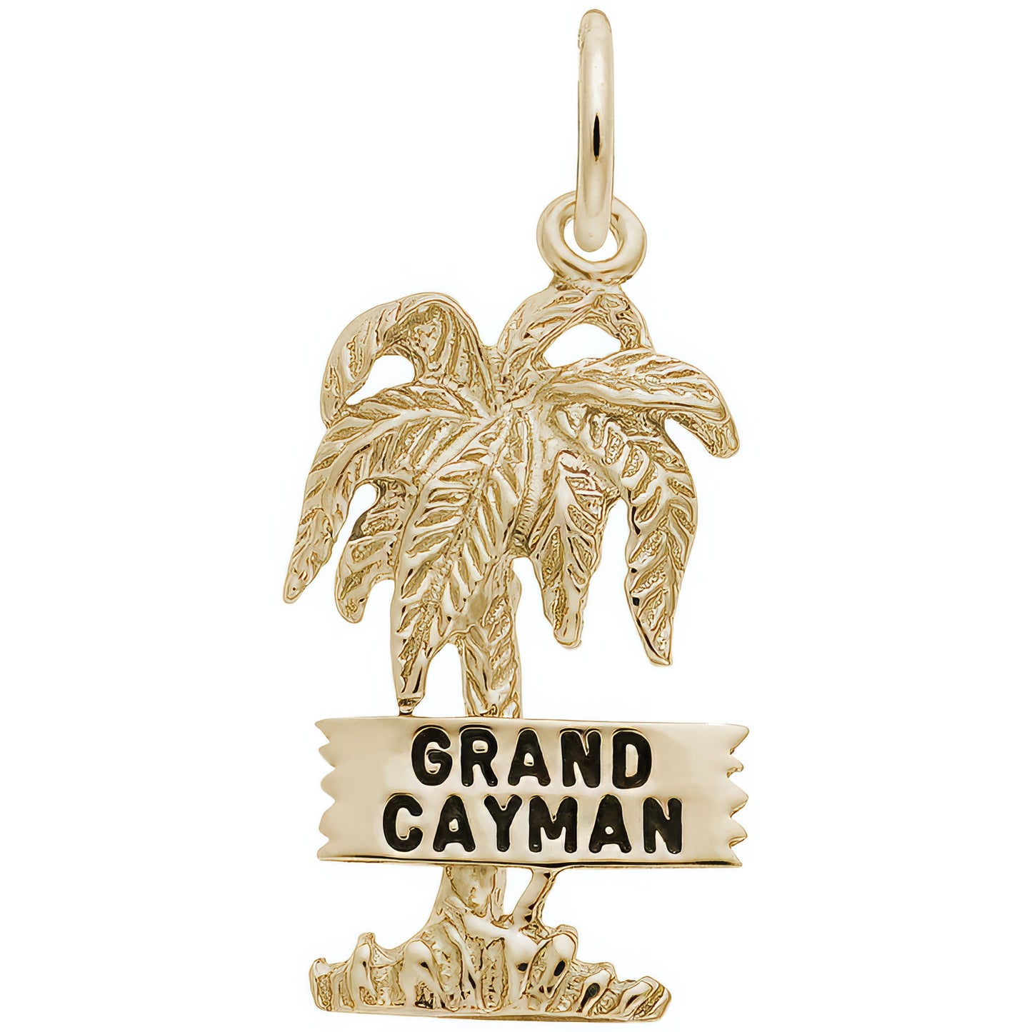 Grand Cayman Palm Tree Charm - Metal - Sterling Silver