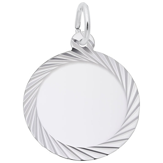 Small Faceted Charm - Metal - Sterling Silver