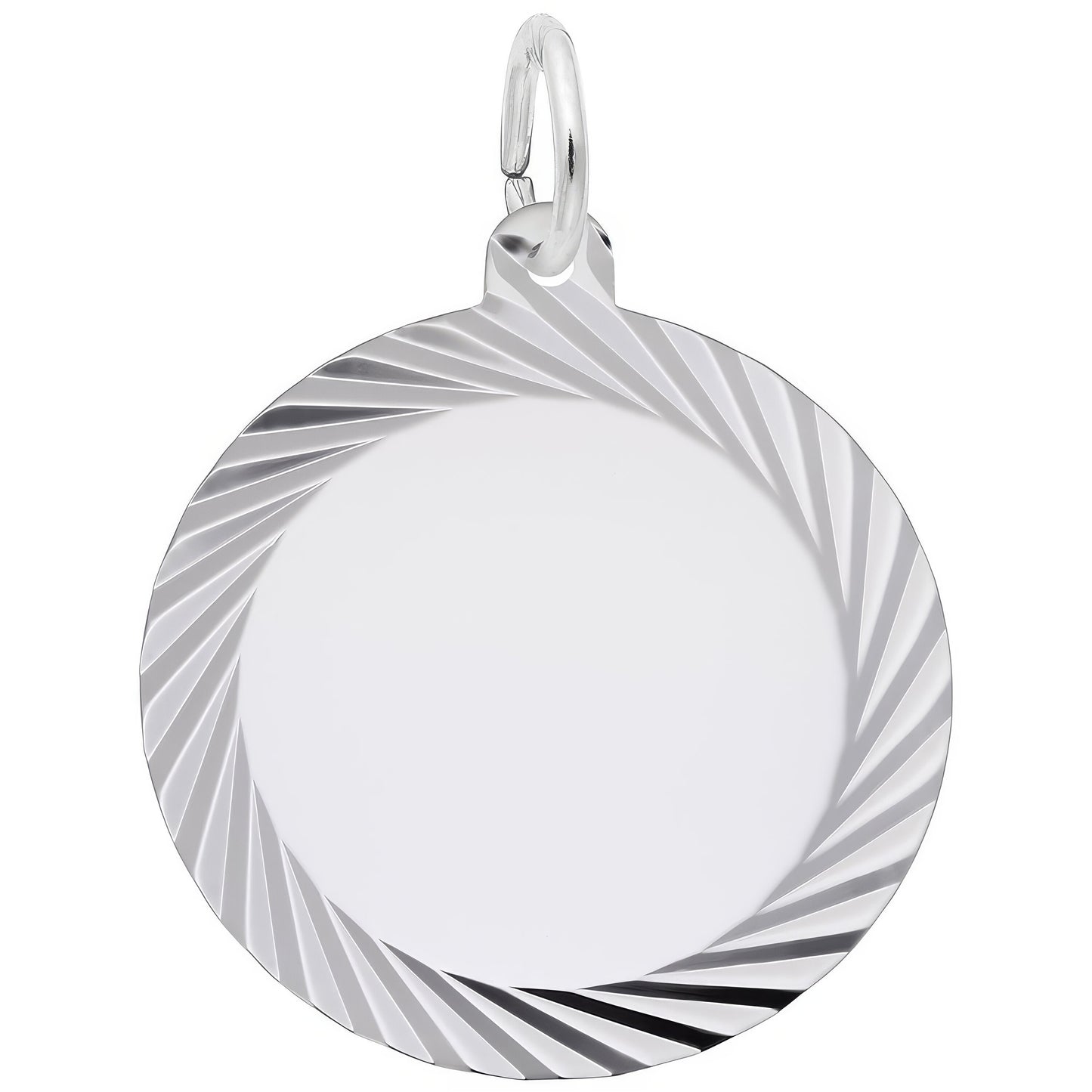 Large Faceted Charm - Metal - Sterling Silver