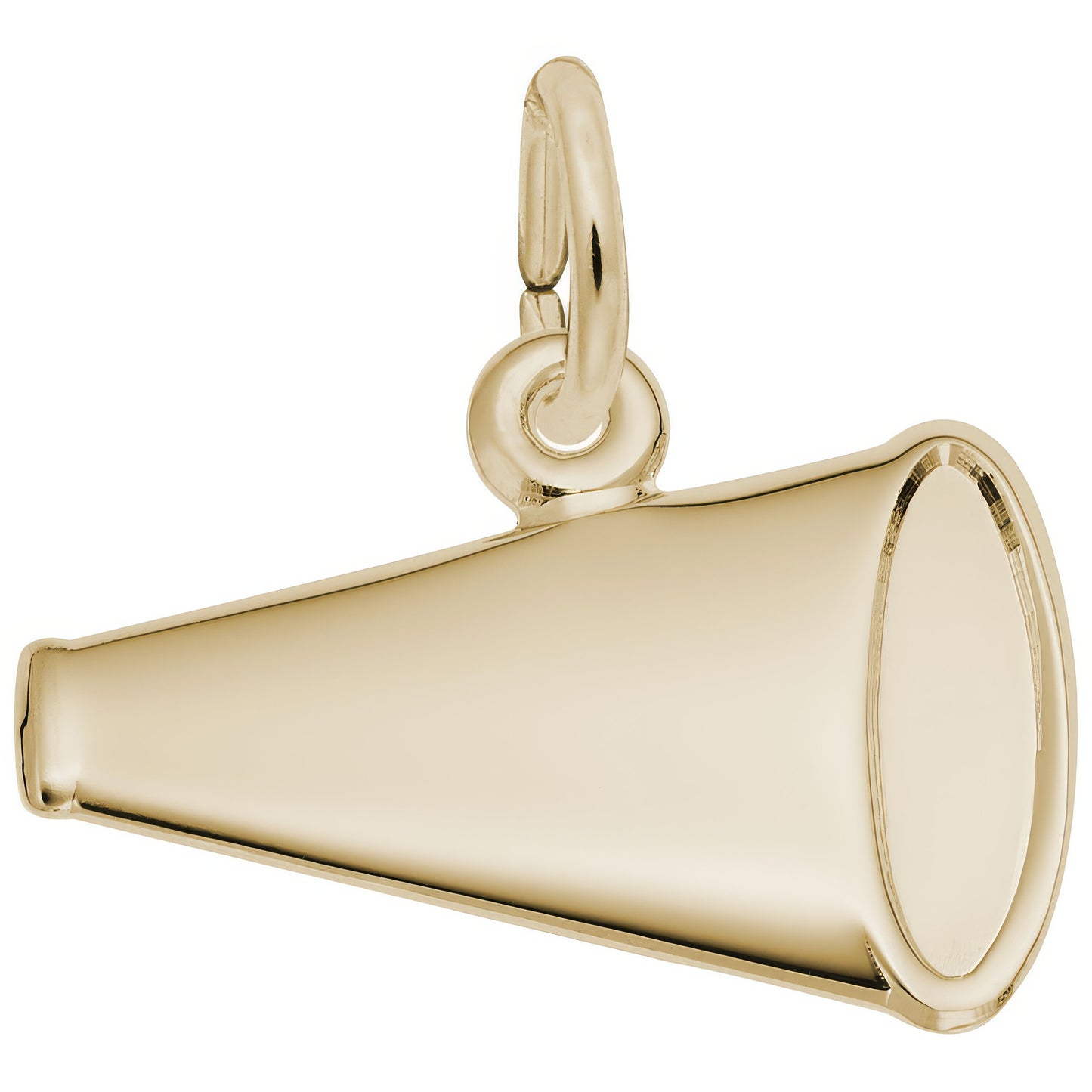 Flat Megaphone Charm - Metal - Sterling Silver