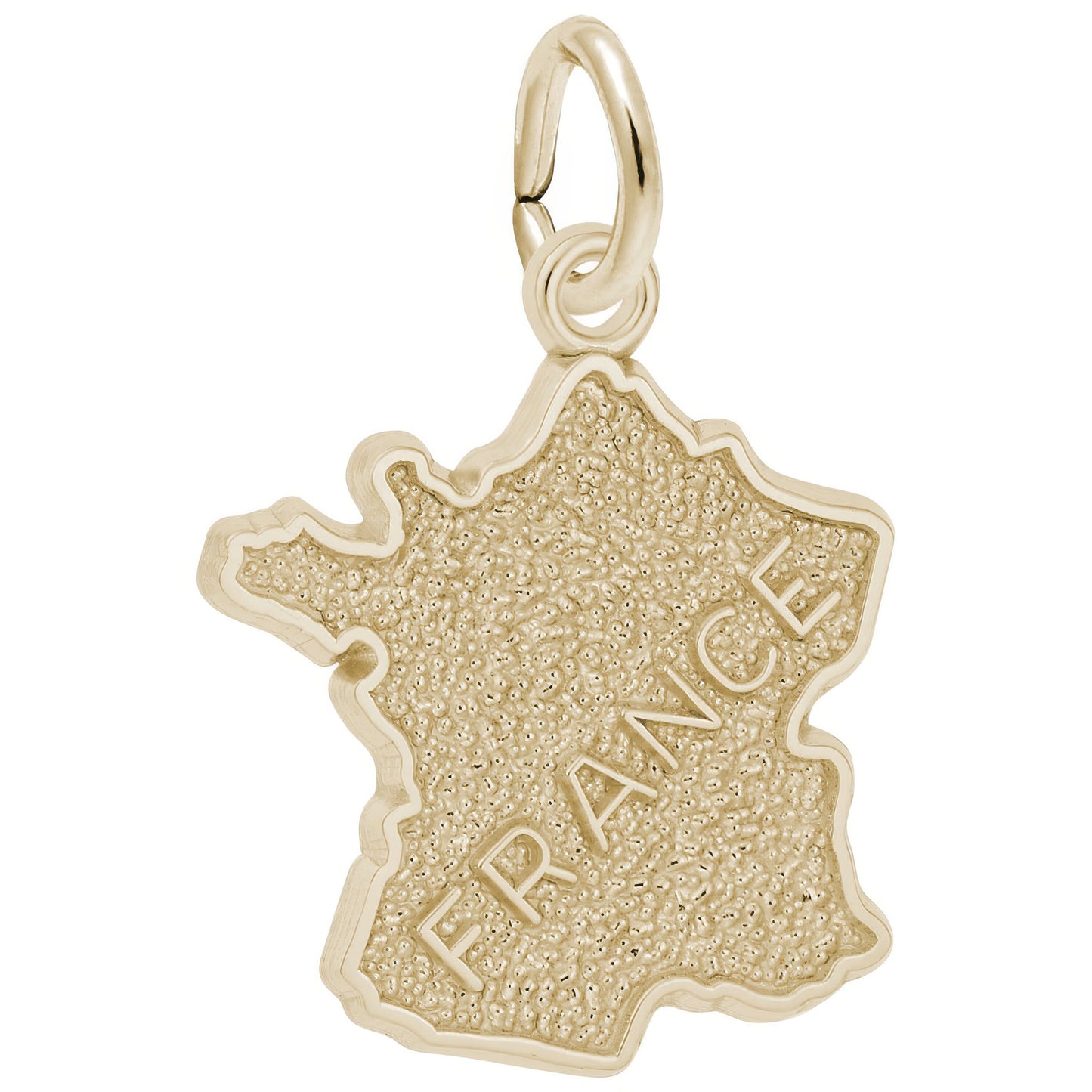 Sterling Silver France Map Charm