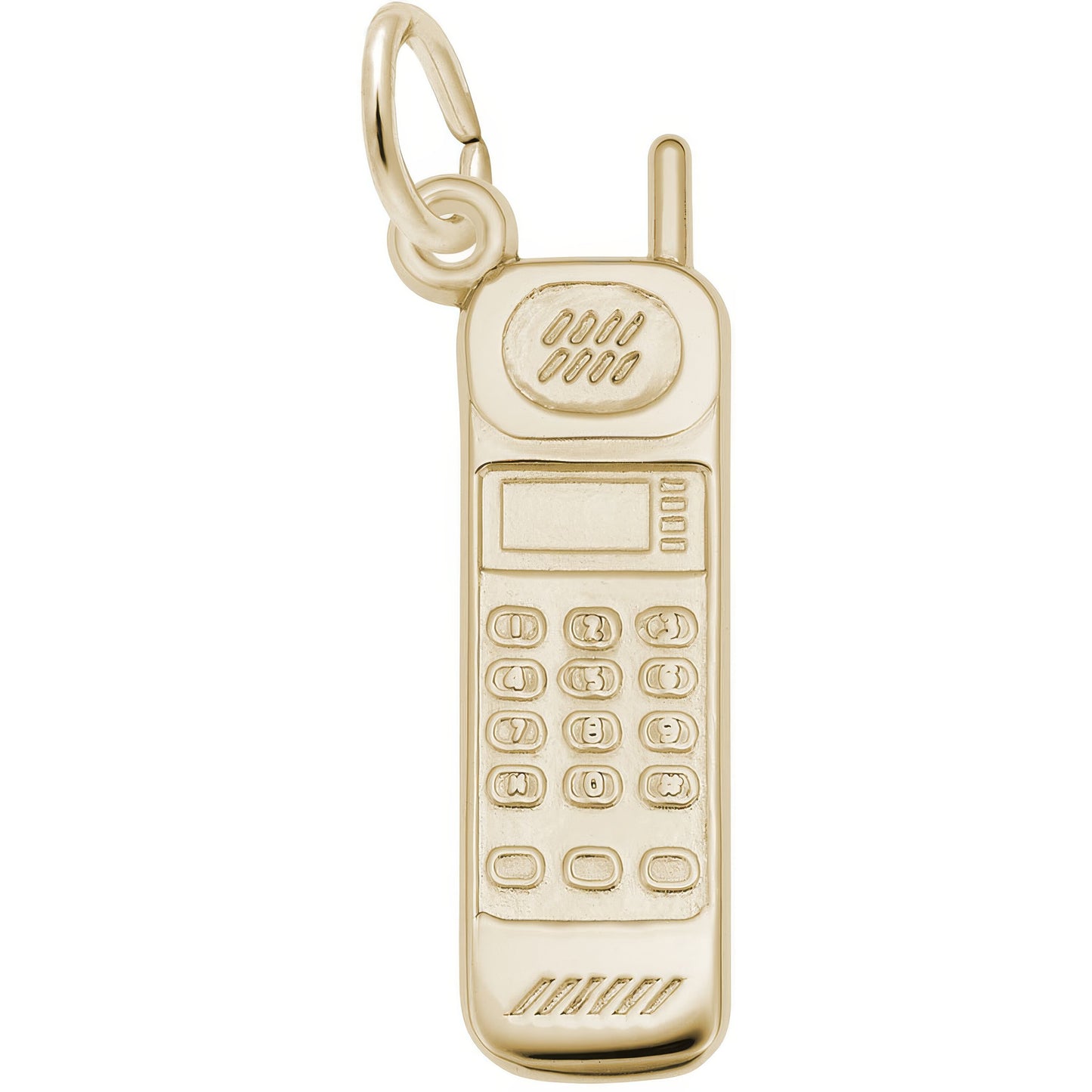 Cordless Phone Charm - Metal - Sterling Silver