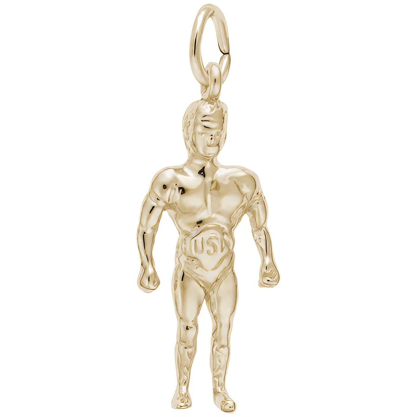 Wrestler Charm - Metal - Sterling Silver