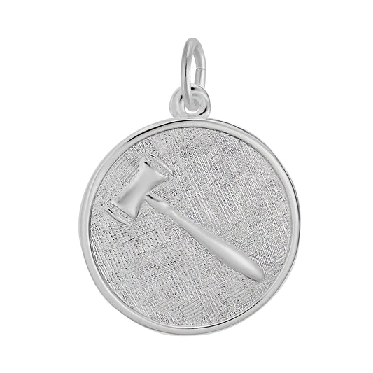 Gavel Charm - Metal - Sterling Silver