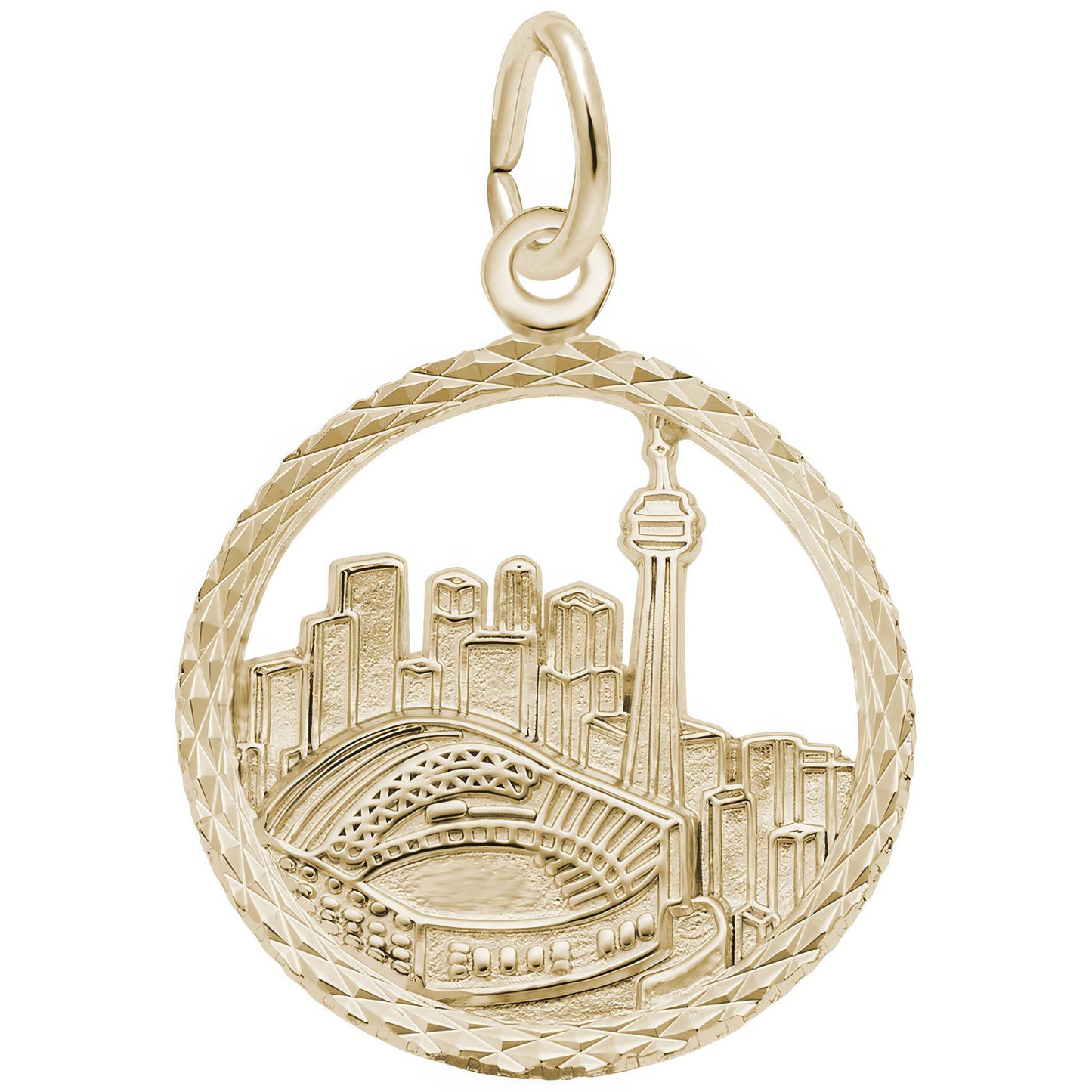 Toronto Skyline Faceted Charm - Metal - Sterling Silver
