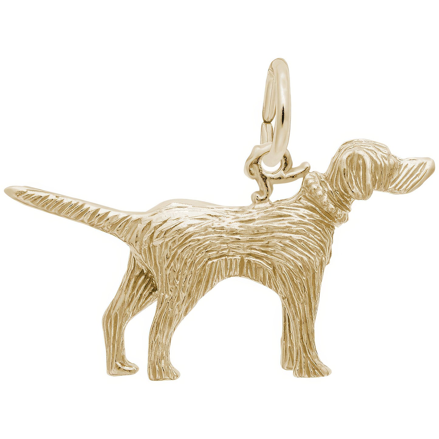 Setter Dog Charm - Metal - Sterling Silver