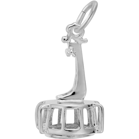 Ski Tram Charm - Metal - Sterling Silver