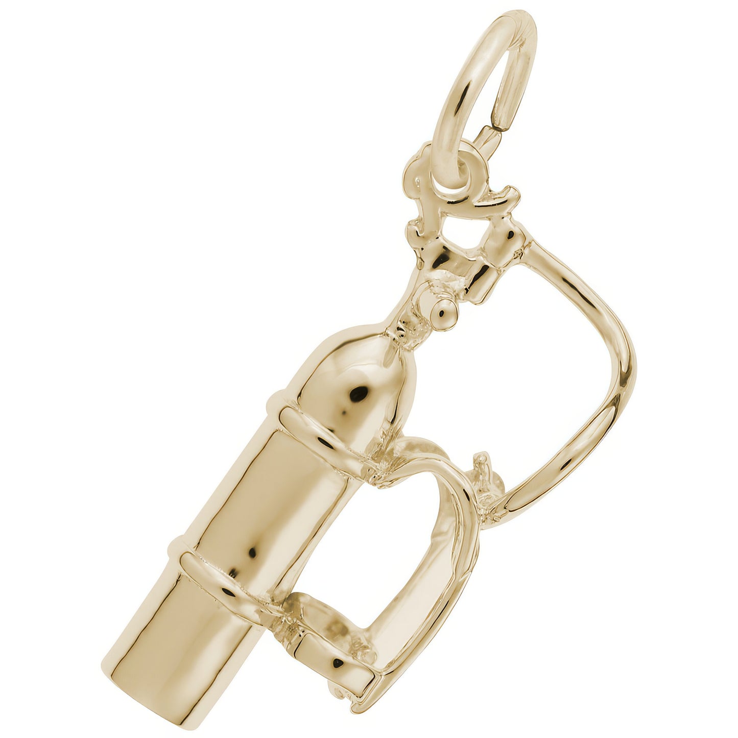Scuba Tank Charm - Metal - Sterling Silver