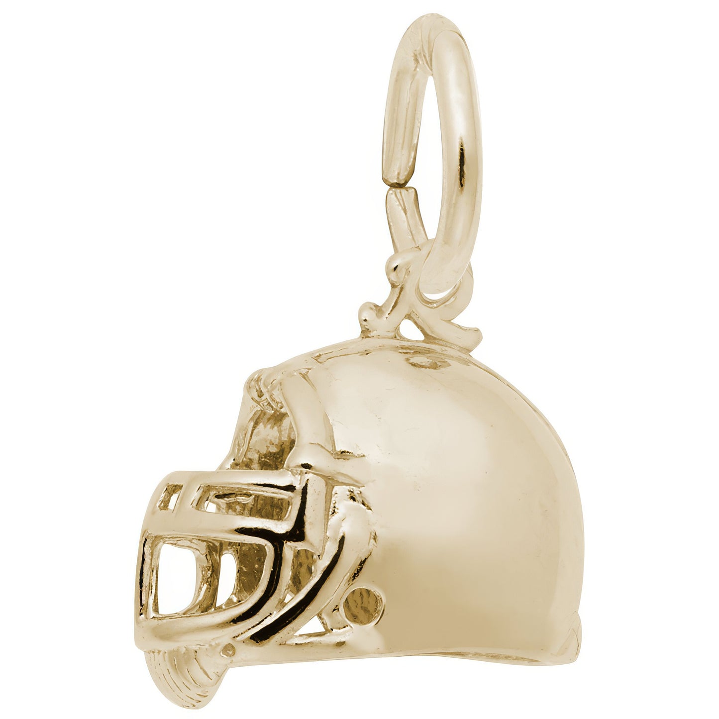 Classic Football Helmet Charm - Metal - Sterling Silver
