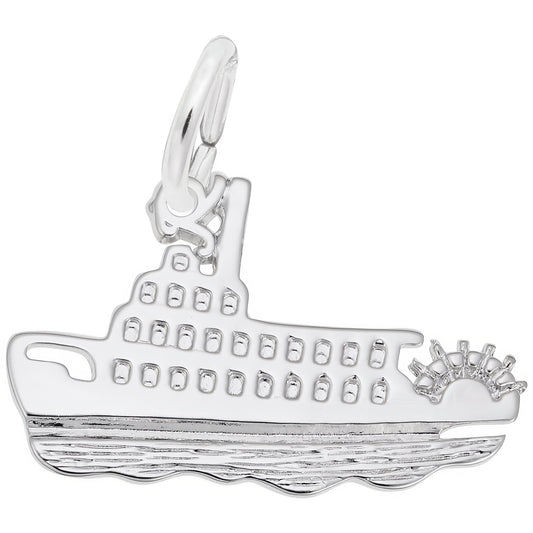Riverboat Charm - Metal - Sterling Silver