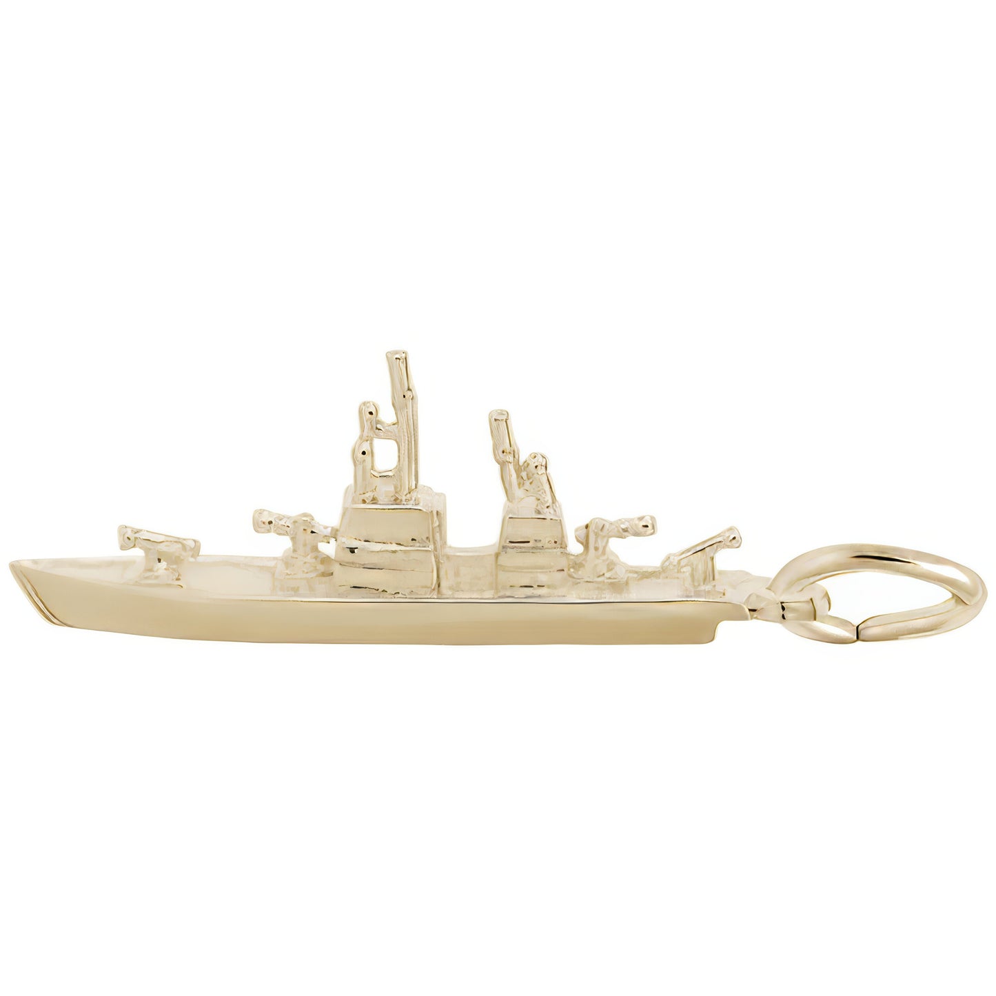 Naval Ship Charm - Metal - Sterling Silver