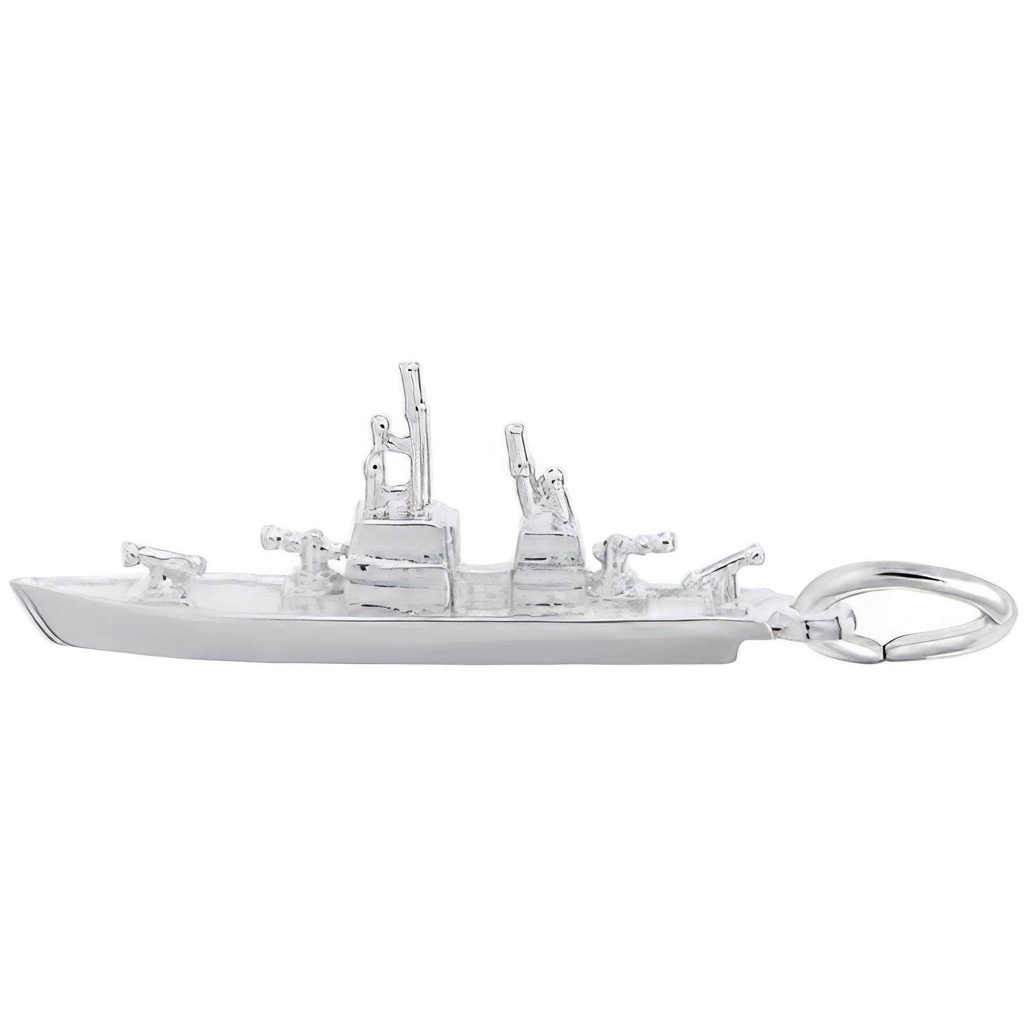 Naval Ship Charm - Metal - Sterling Silver