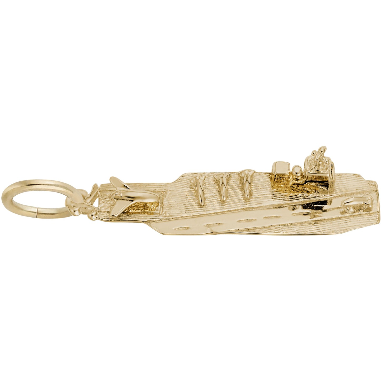 Aircraft Carrier Charm - Metal - Sterling Silver