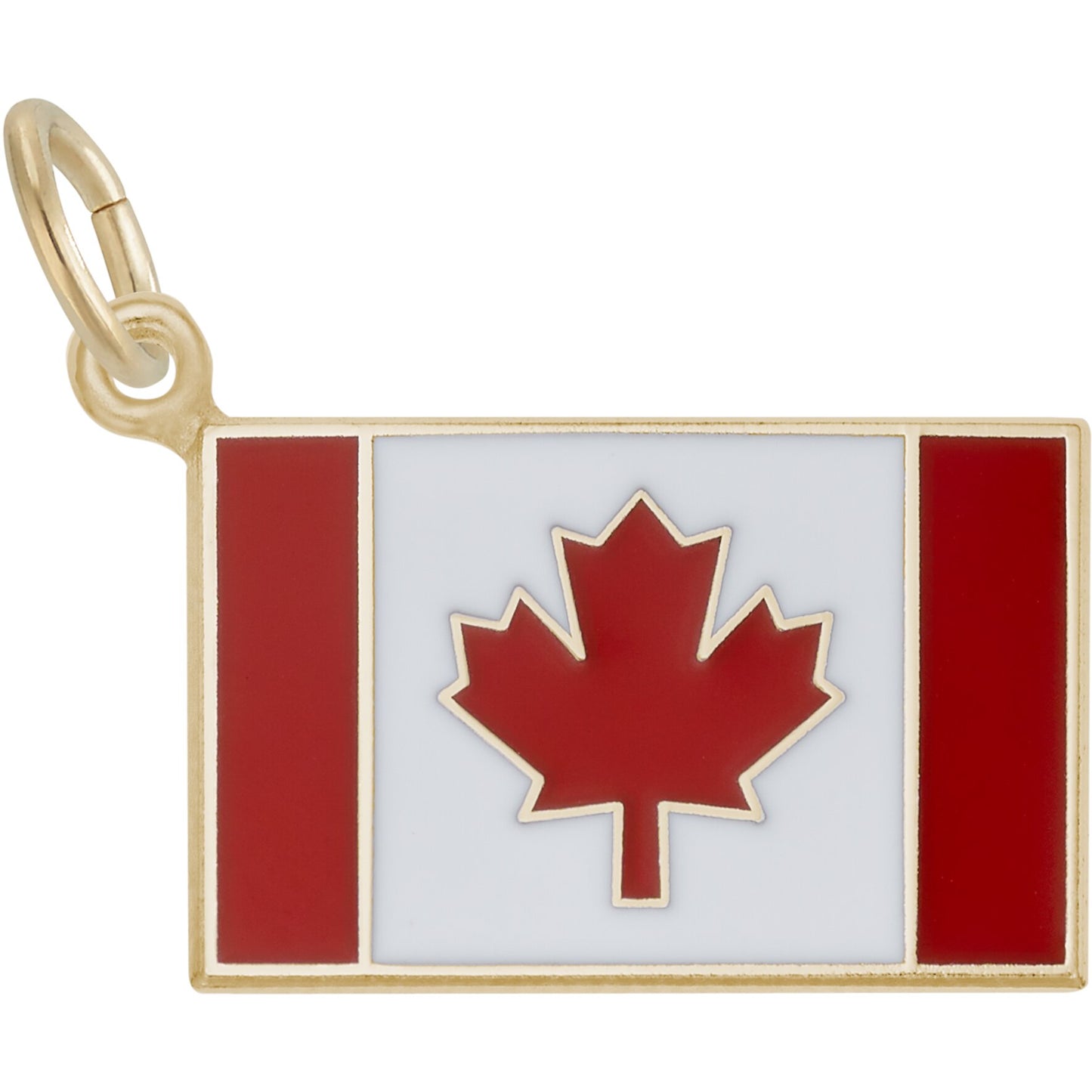 Sterling Silver Canadian Flag Charm - 11mm x 18mm