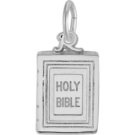Holy Bible Charm - Metal - Sterling Silver