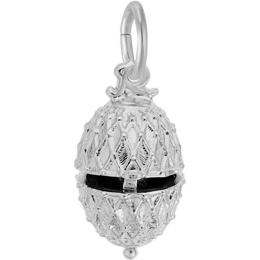 Charms Sterling Silver Easter Egg Charm