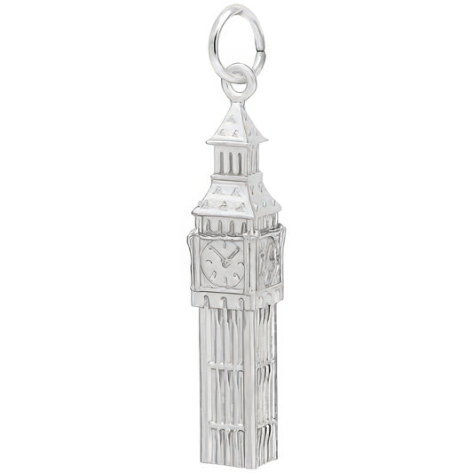 Sterling Silver Big Ben Charm - 27mm x 5mm