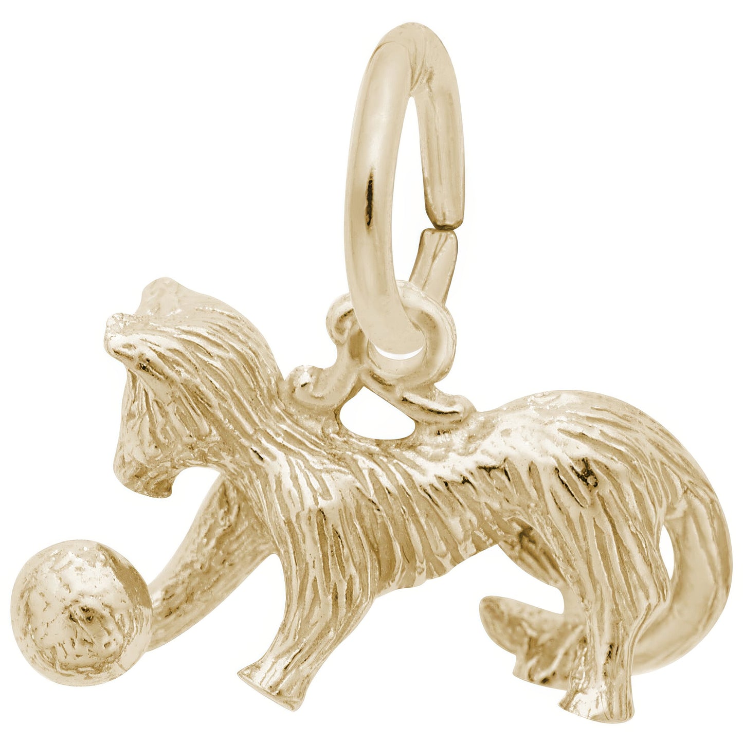 Playful Cat Charm - Metal - Sterling Silver