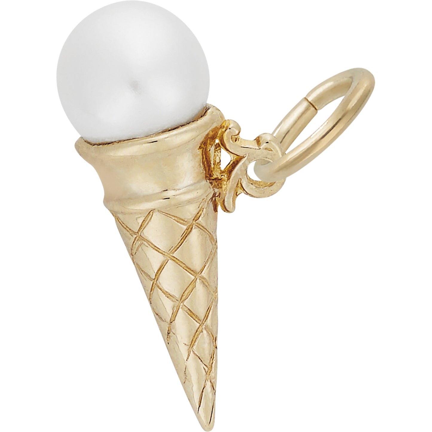Sterling Silver Ice Cream Cone Charm