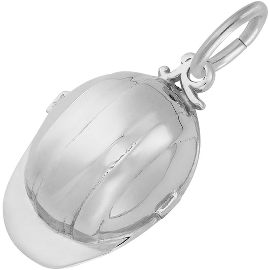 Construction Hat Charm - Metal - Sterling Silver
