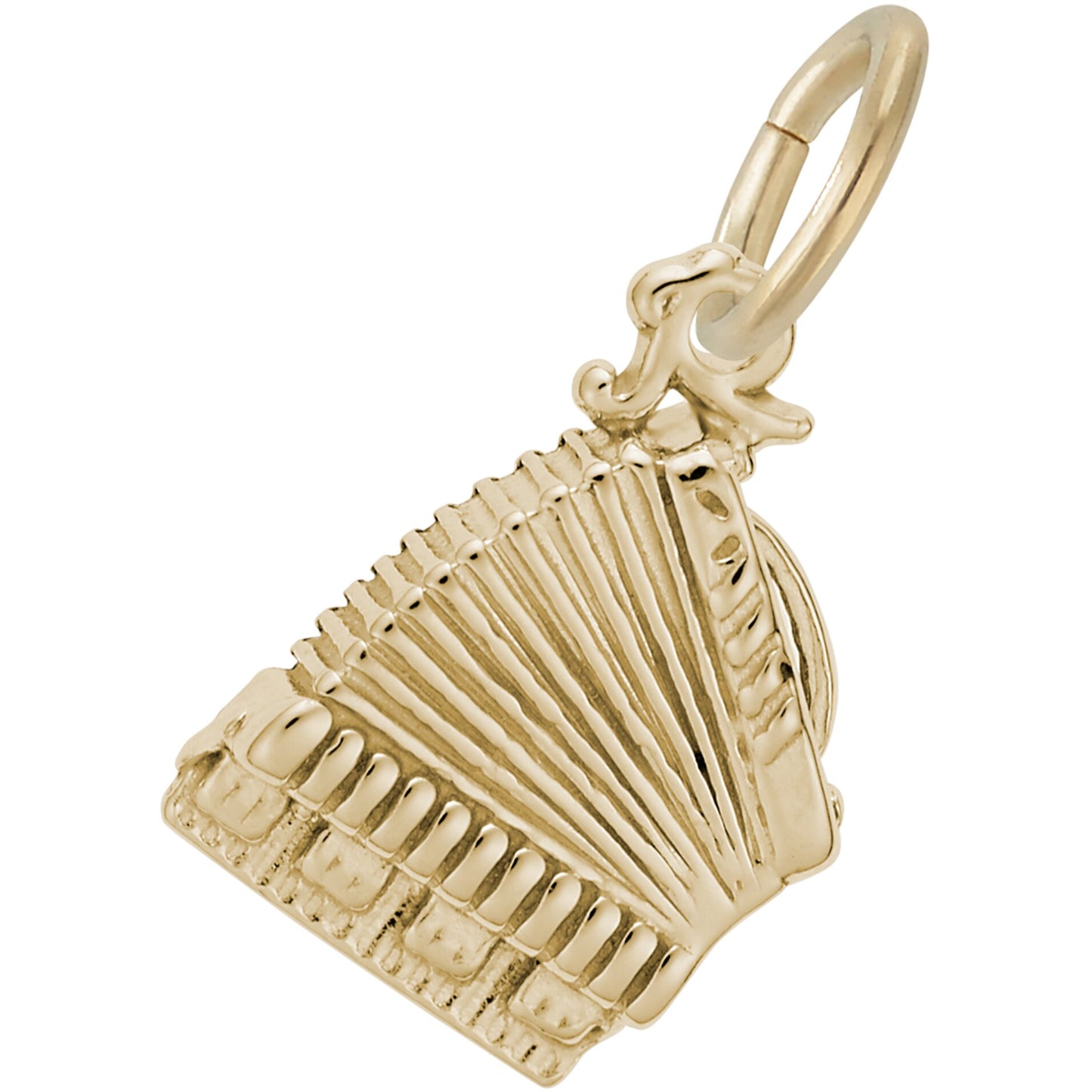 Accordion Charm - Metal - Sterling Silver
