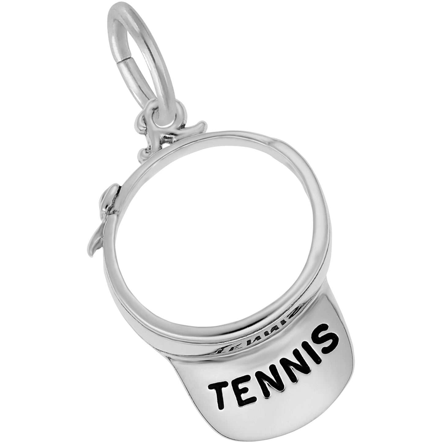 Tennis Visor Charm - Metal - Sterling Silver