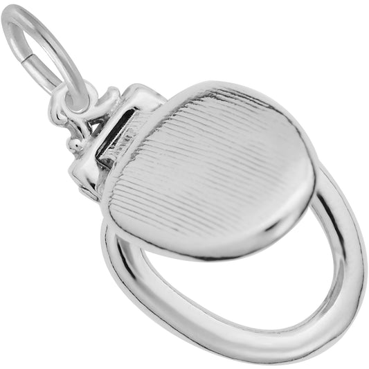 Toilet Seat Charm - Metal - Sterling Silver