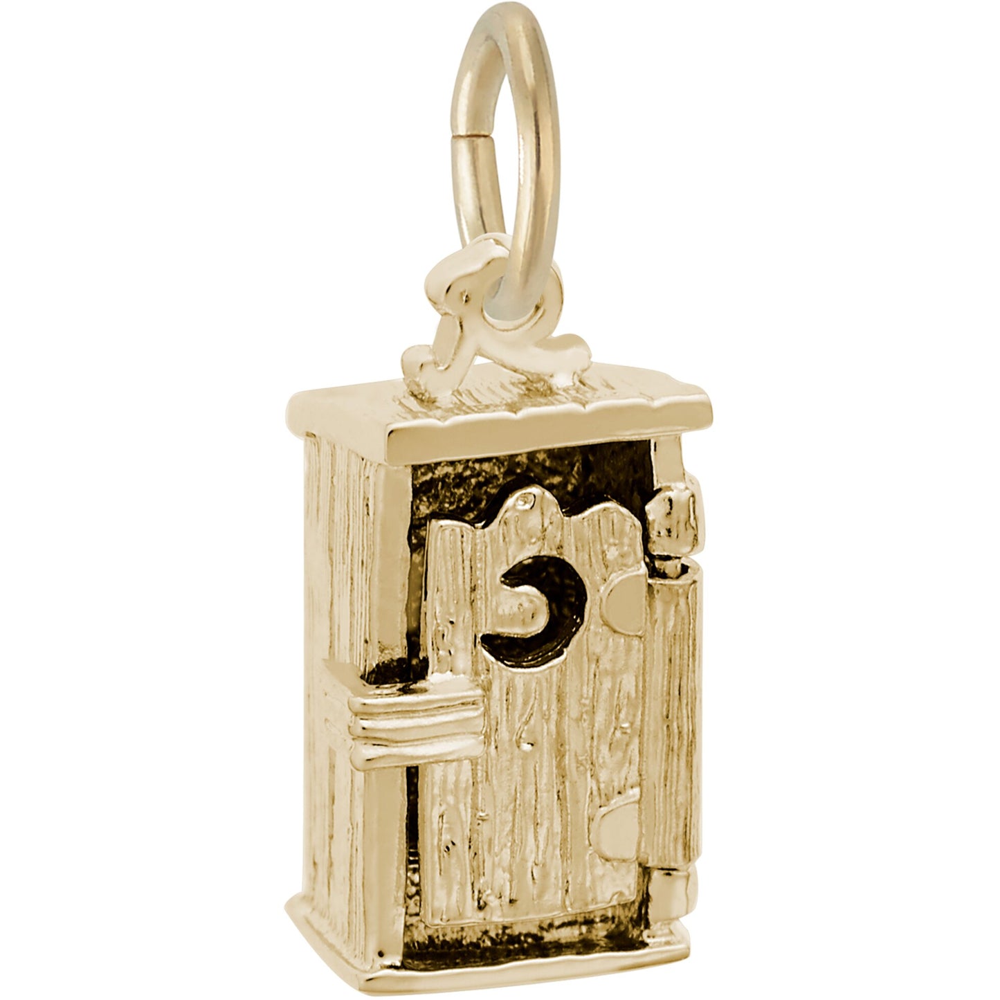 Outhouse Charm - Metal - Sterling Silver