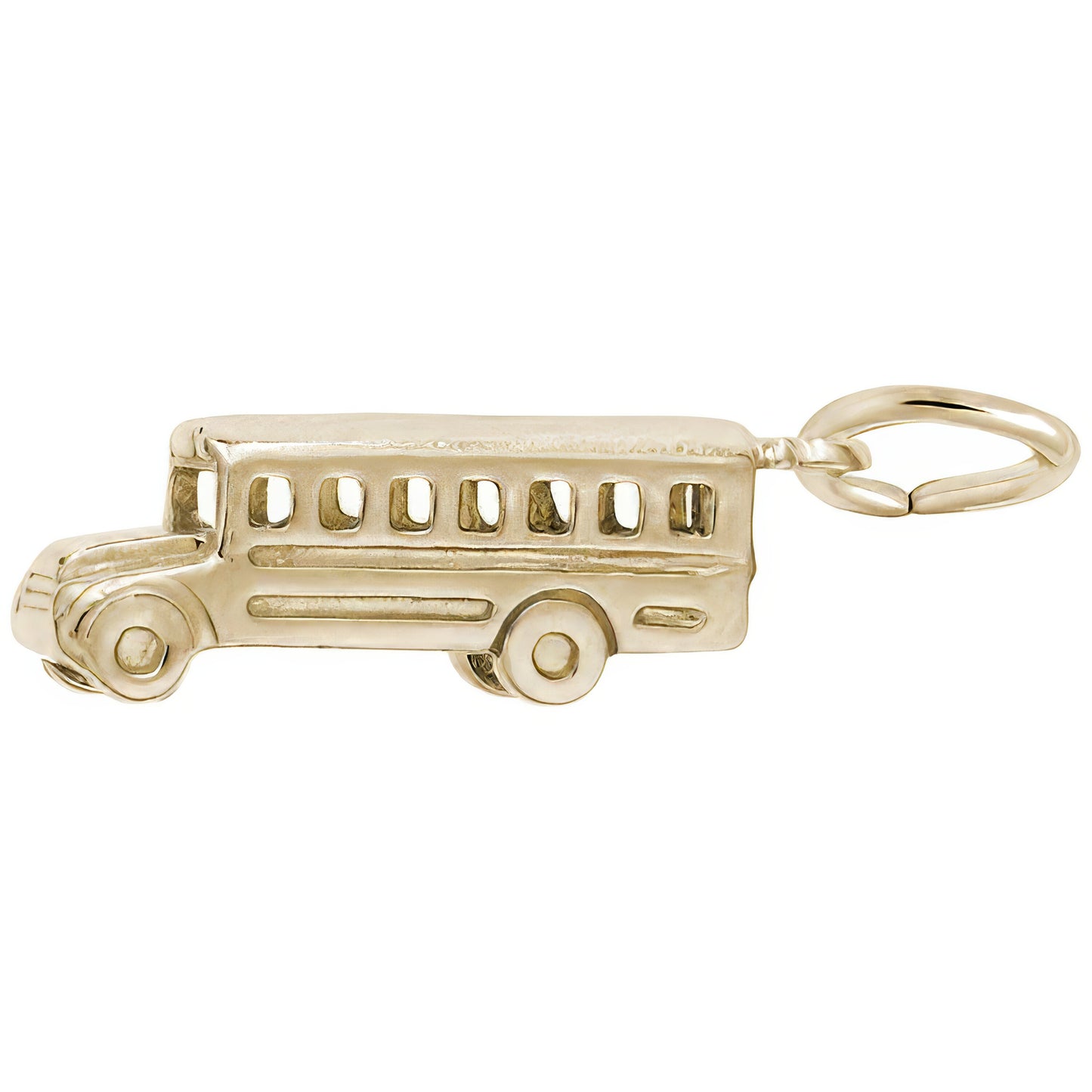 Sterling Silver School Bus Charm - 6mm x 18mm
