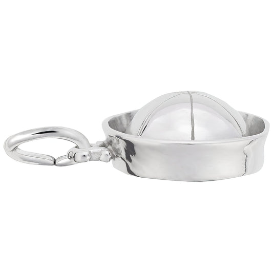 Sailor Hat Charm - Metal - Sterling Silver