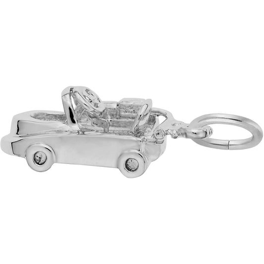 Go Kart Charm - Metal - Sterling Silver