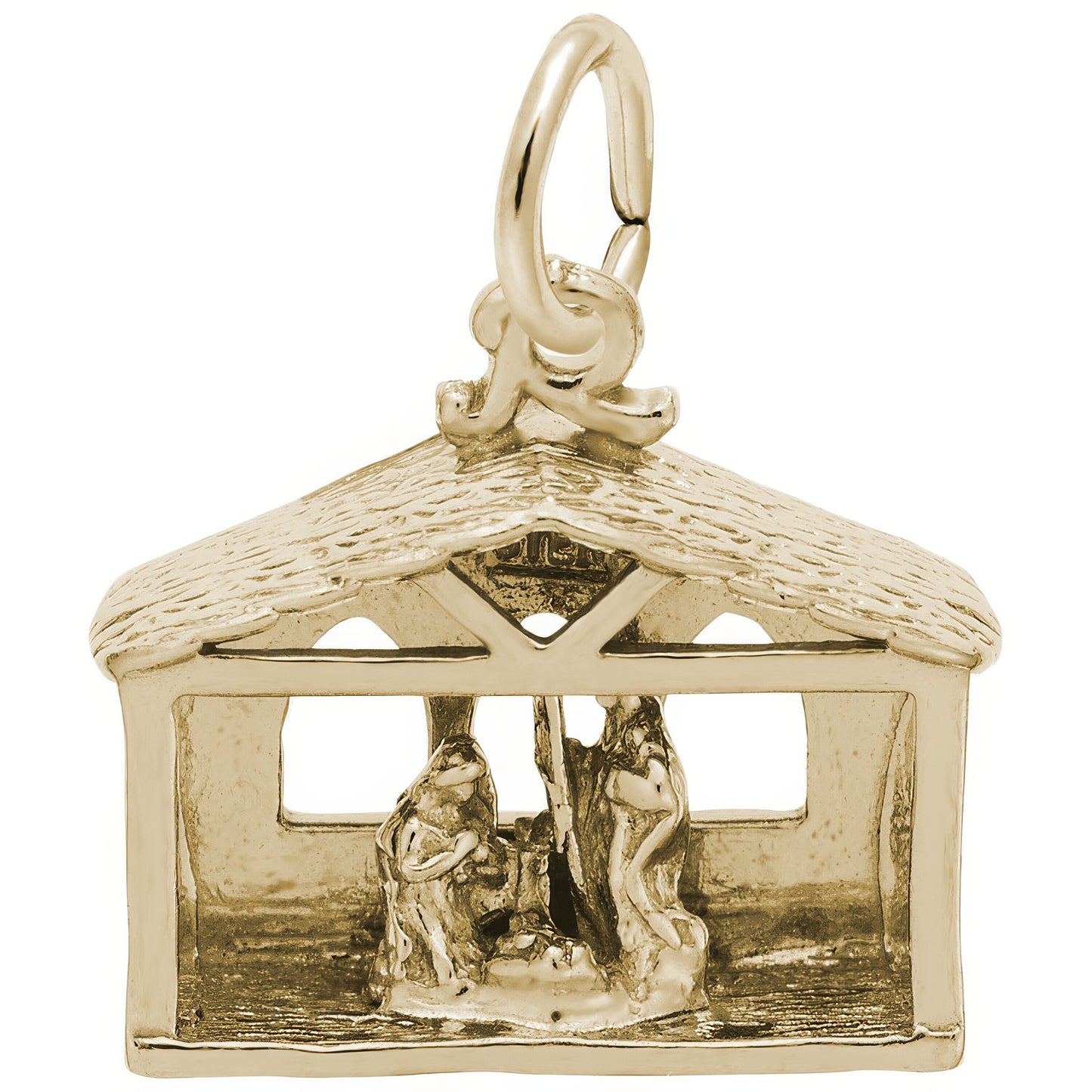 Nativity Charm - Metal - Sterling Silver