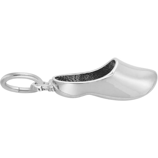 Clog Shoe Charm - Metal - Sterling Silver
