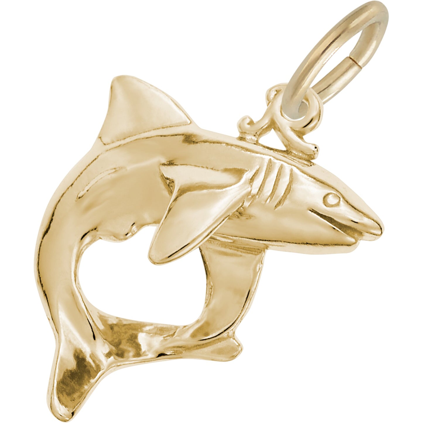 Sterling Silver Shark Charm - 11mm x 16mm