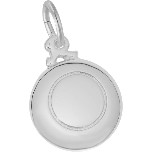 Frisbee Charm - Metal - Sterling Silver