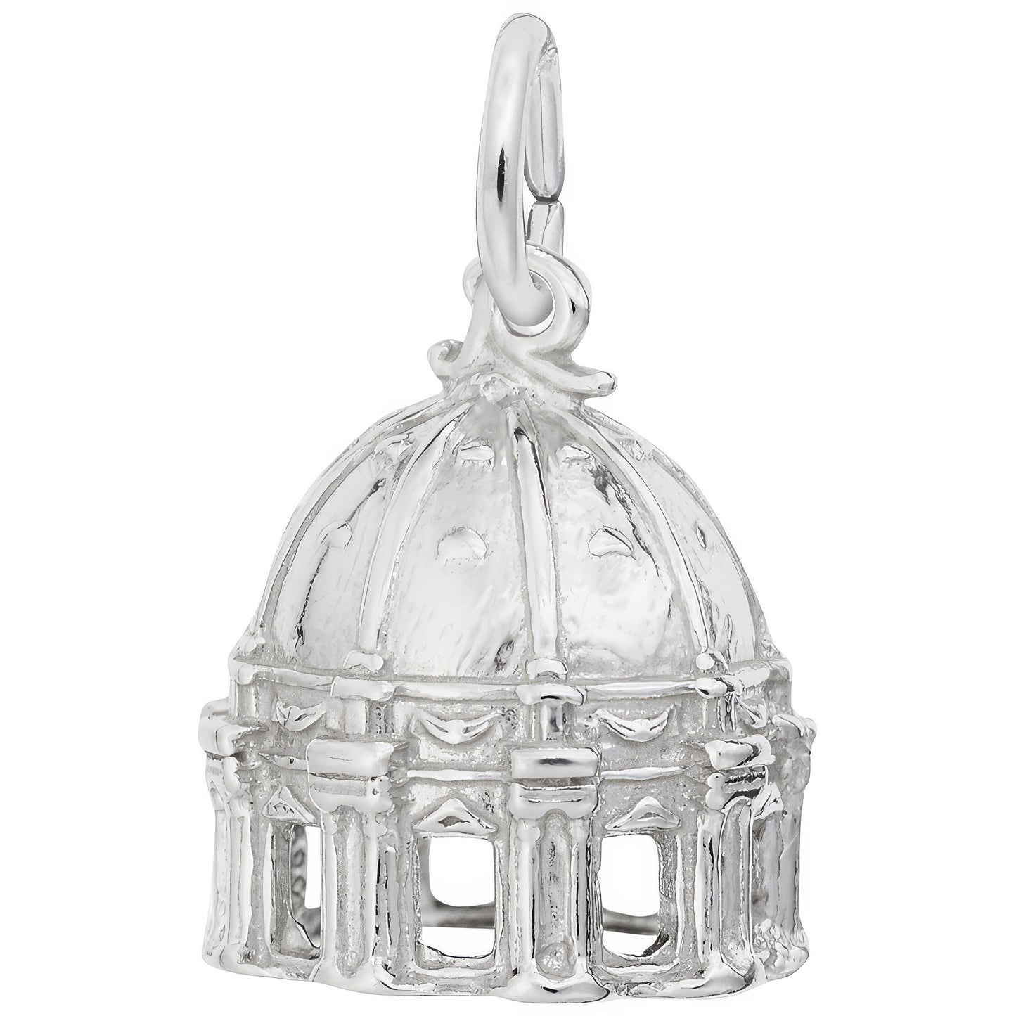 Sterling Silver St. Pete Basilica Charm - 12mm x 13mm