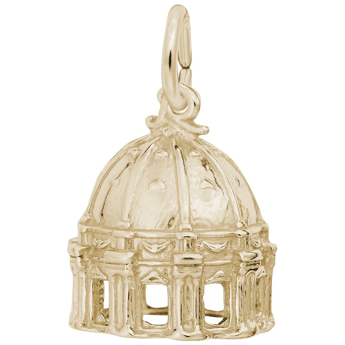 Sterling Silver St. Pete Basilica Charm - 12mm x 13mm