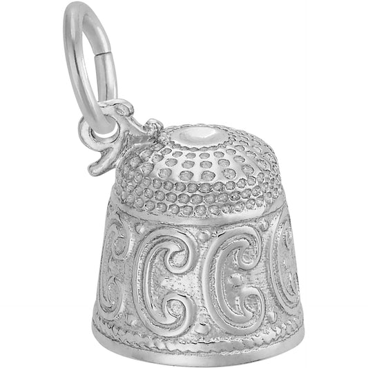 Thimble Charm - Metal - Sterling Silver