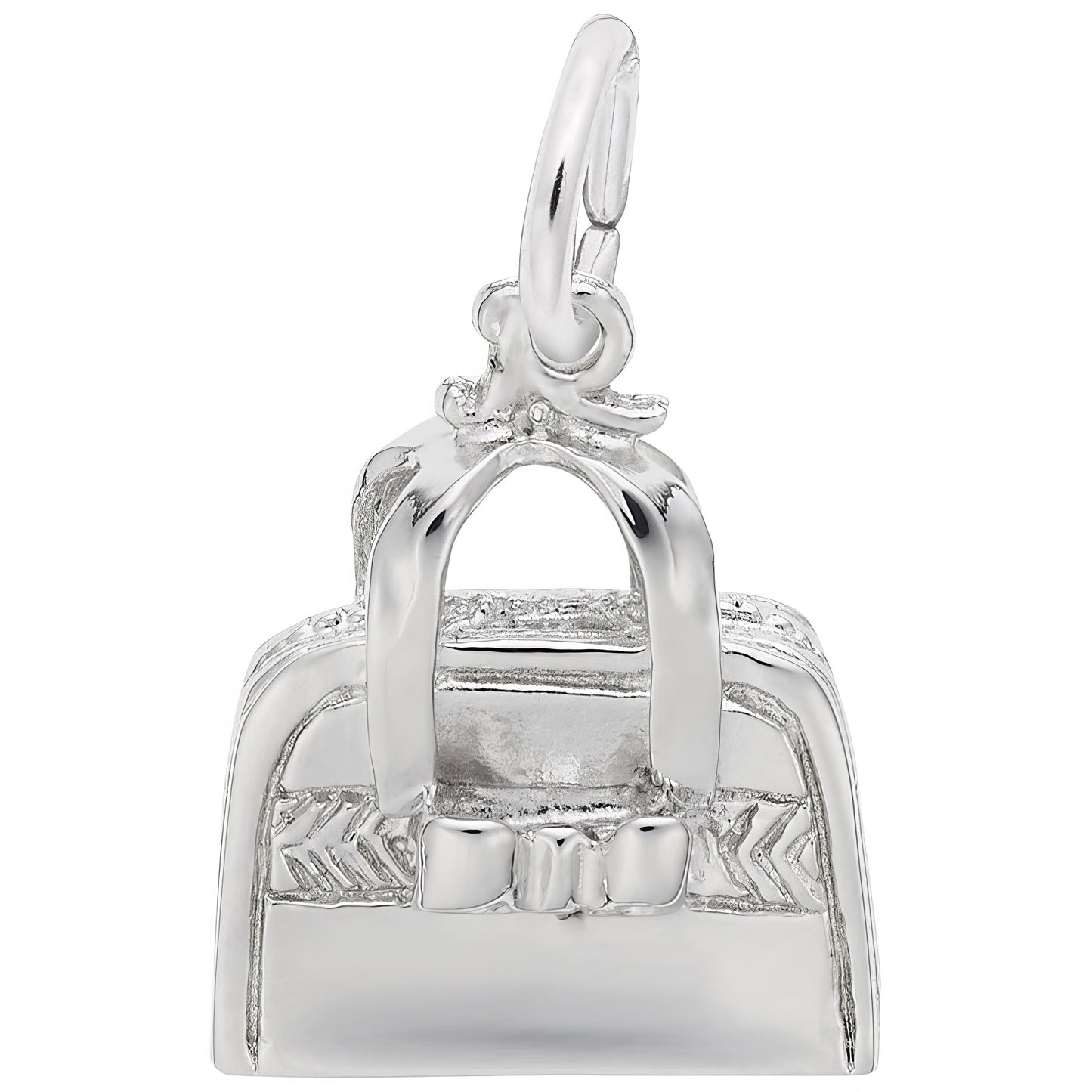 Hand Bag Purse Charm - Metal - Sterling Silver