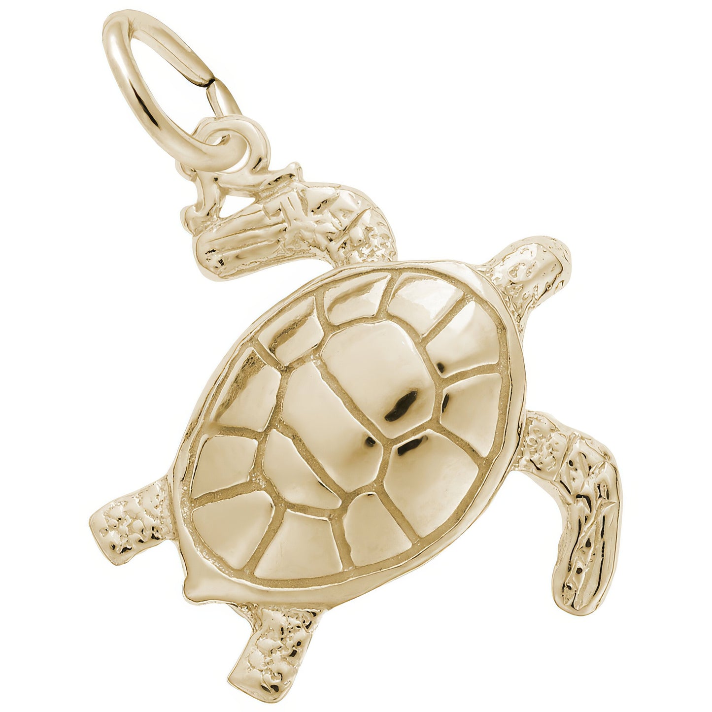 Sterling Silver Sea Turtle Charm - 18mm x 17mm