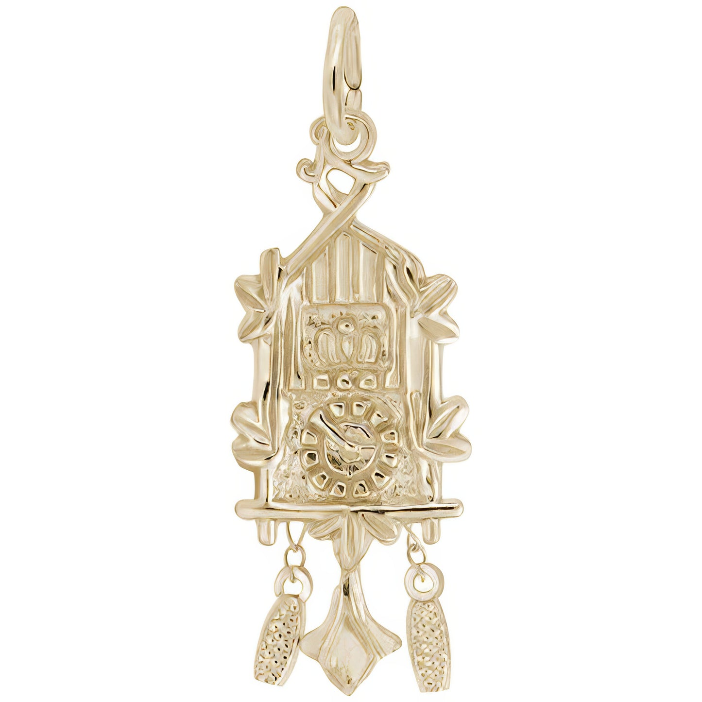 Cuckoo Clock Charm - Metal - Sterling Silver