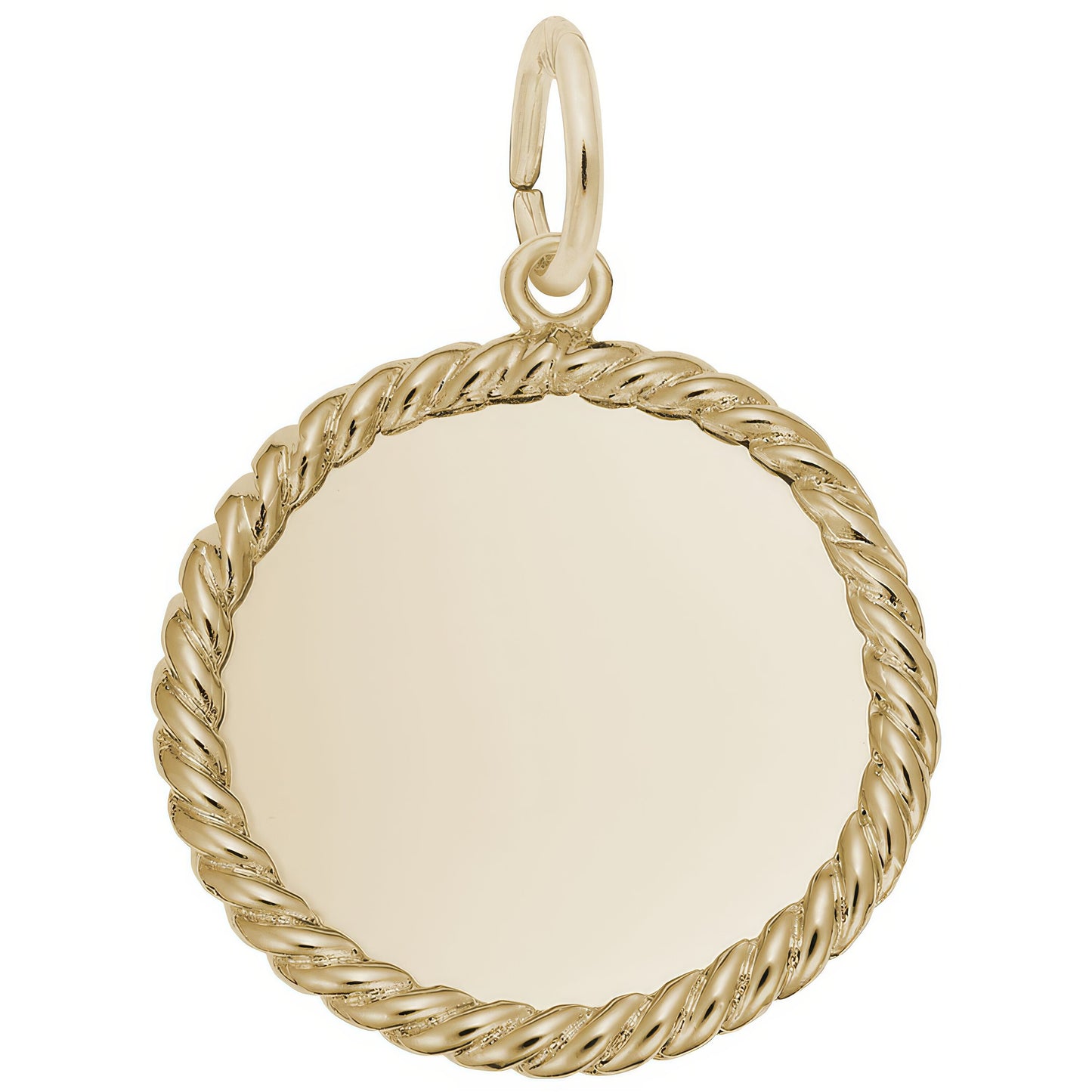 Sterling Silver Rope Disc Charm