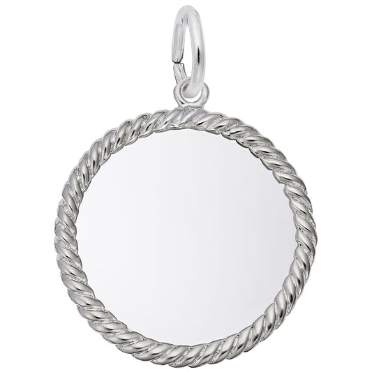 Small Rope Charm - Metal - Sterling Silver