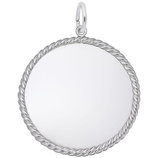Extra Large Rope Charm - Metal - Sterling Silver