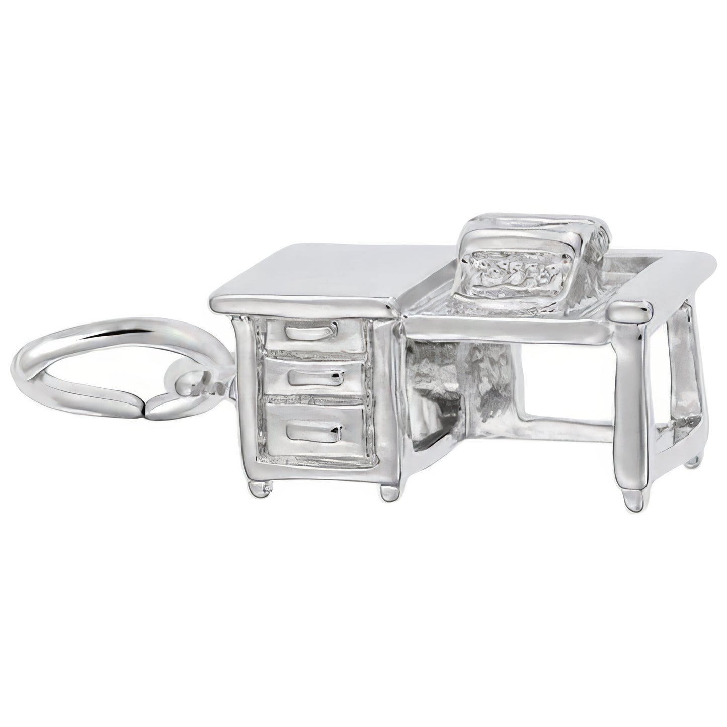 Writing Desk Charm - Metal - Sterling Silver