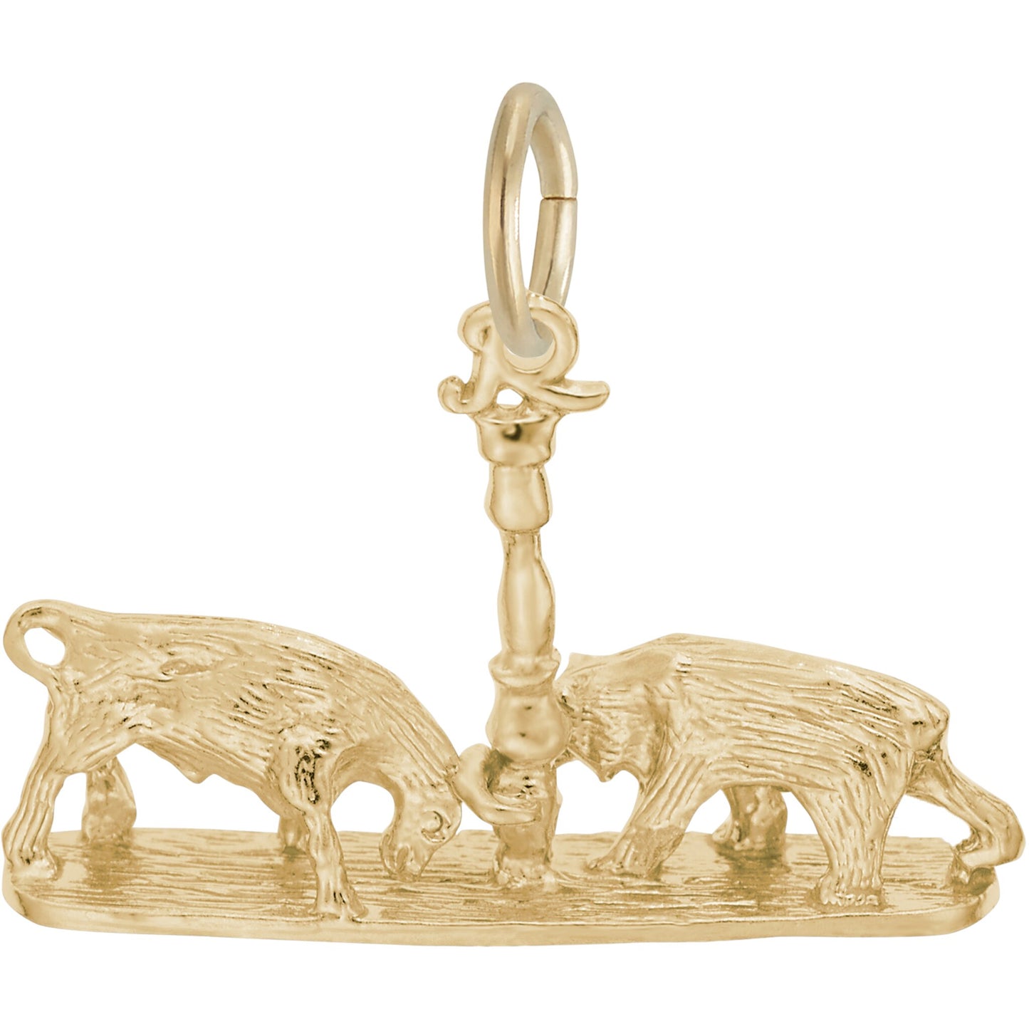 Bull & Bear Charm - Metal - Sterling Silver