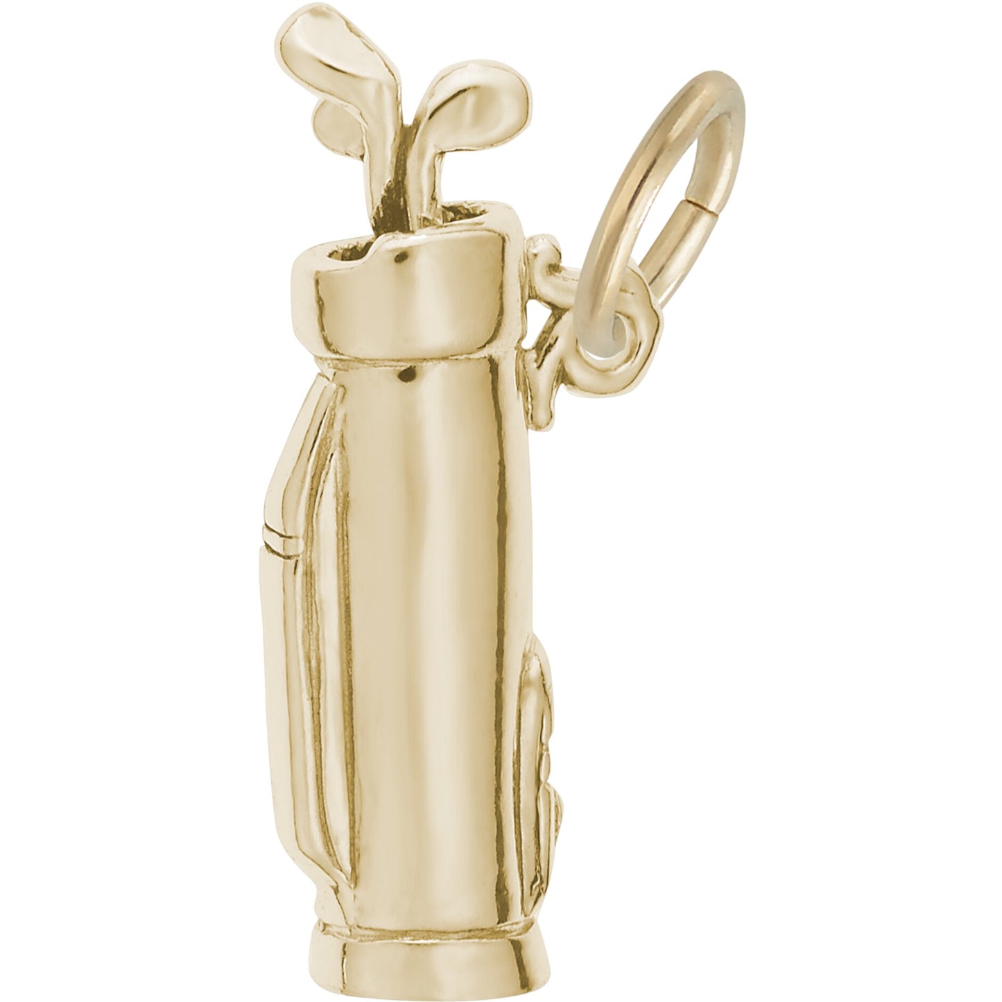 Small Golf Bag Charm - Metal - Sterling Silver