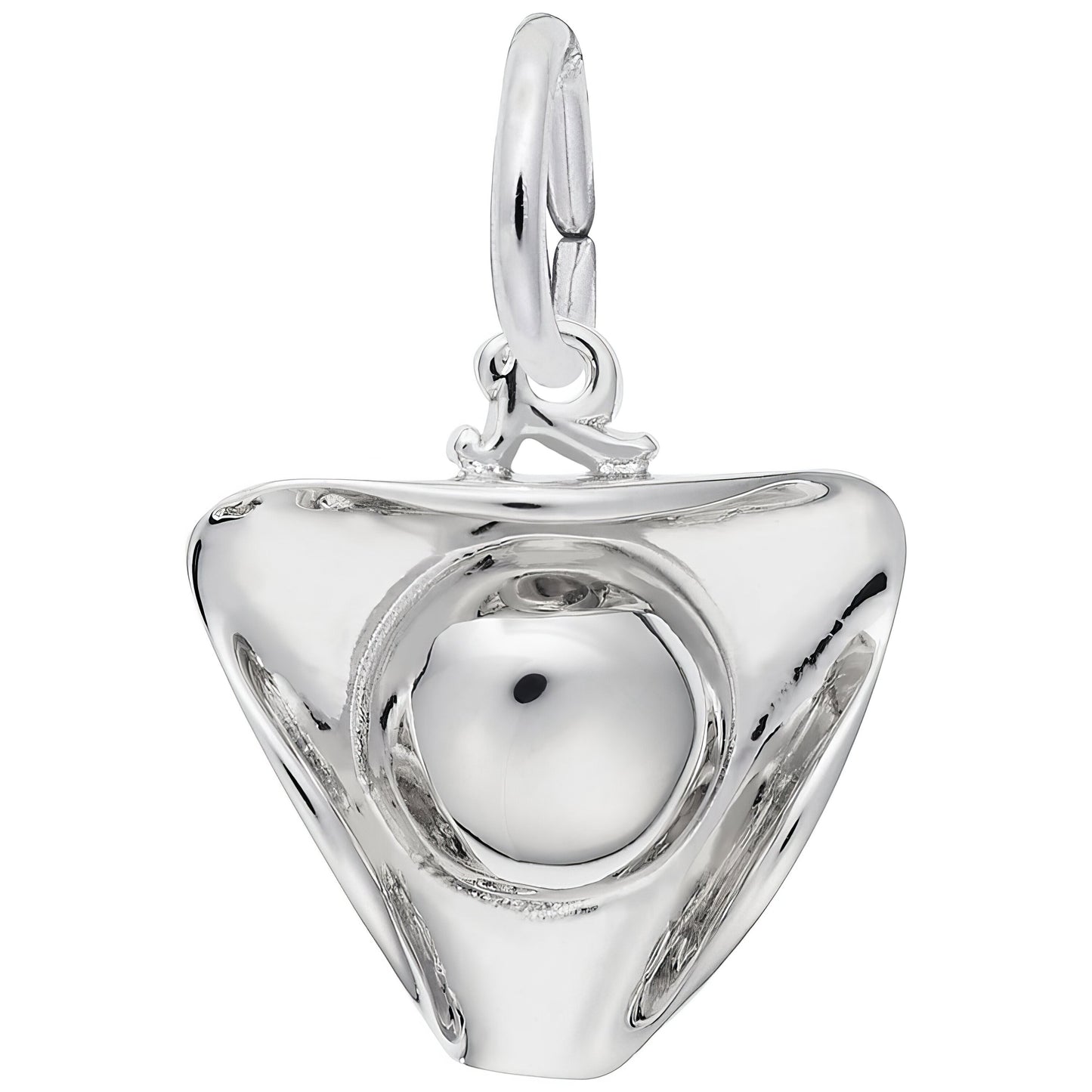 Tri Corner Hat Charm - Metal - Sterling Silver