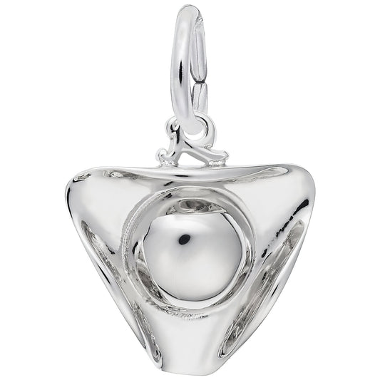 Tri Corner Hat Charm - Metal - Sterling Silver