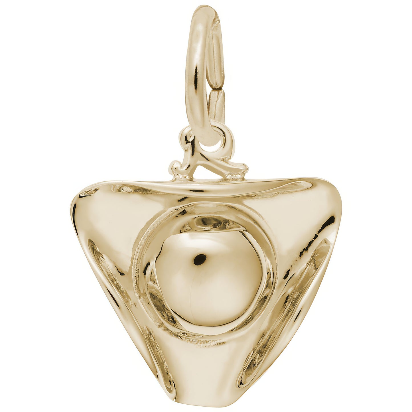 Tri Corner Hat Charm - Metal - Sterling Silver